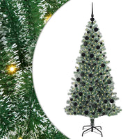 Albero di Natale Artificiale Imbiancato con Luci LED 180 cm 3396816