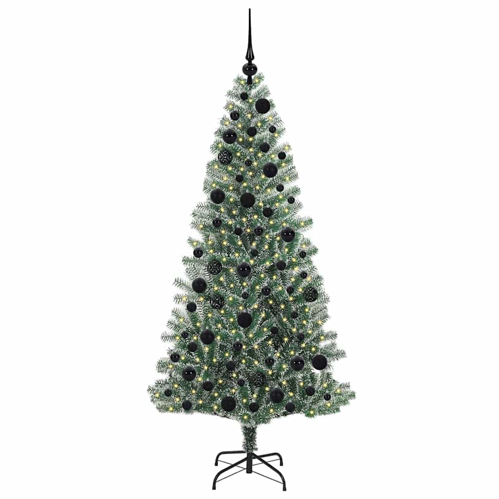 Albero di Natale Artificiale Imbiancato con Luci LED 180 cm 3396816
