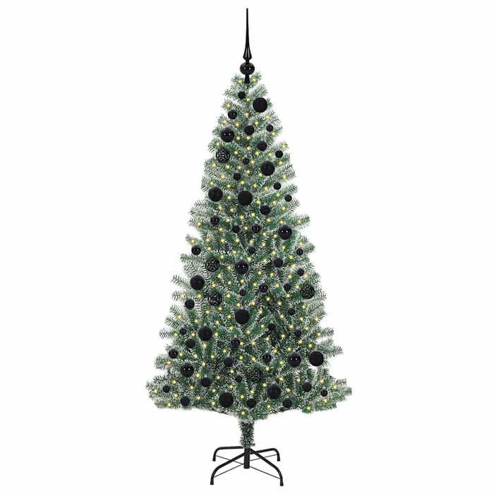 Albero di Natale Artificiale Imbiancato con Luci LED 180 cm 3396816