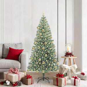 Albero di Natale Artificiale Imbiancato con Luci LED 180 cm 3396819