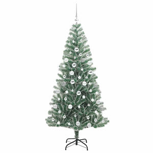 Albero di Natale Artificiale Imbiancato con Luci LED 180 cm 3396820
