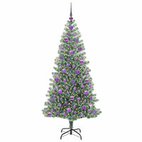 Albero di Natale Artificiale Imbiancato con Luci LED 180 cm 3396821
