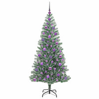 Albero di Natale Artificiale Imbiancato con Luci LED 180 cm 3396821