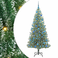 Albero di Natale Artificiale Imbiancato con Luci LED 180 cm 3396822