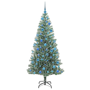 Albero di Natale Artificiale Imbiancato con Luci LED 180 cm 3396822