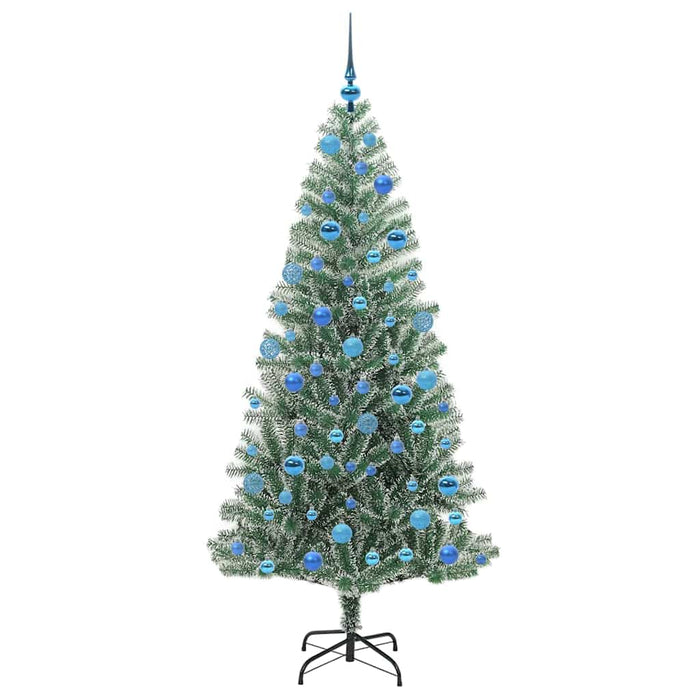 Albero di Natale Artificiale Imbiancato con Luci LED 180 cm 3396822