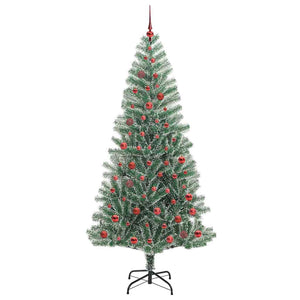 Albero di Natale Artificiale Imbiancato con Luci LED 210 cm 3396824