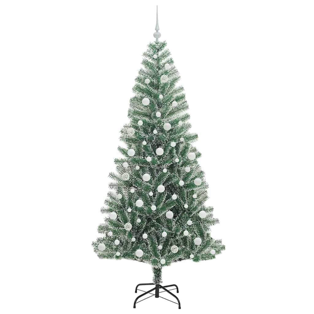 Albero di Natale Artificiale Imbiancato con Luci LED 210 cm 3396827