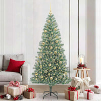 Albero di Natale Artificiale Imbiancato con Luci LED 210 cm 3396828