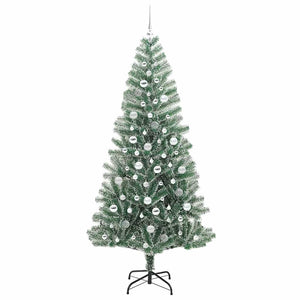 Albero di Natale Artificiale Imbiancato con Luci LED 210 cm 3396829