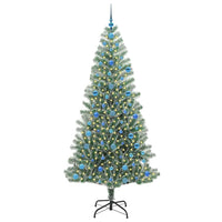Albero di Natale Artificiale Imbiancato con Luci LED 210 cm 3396831