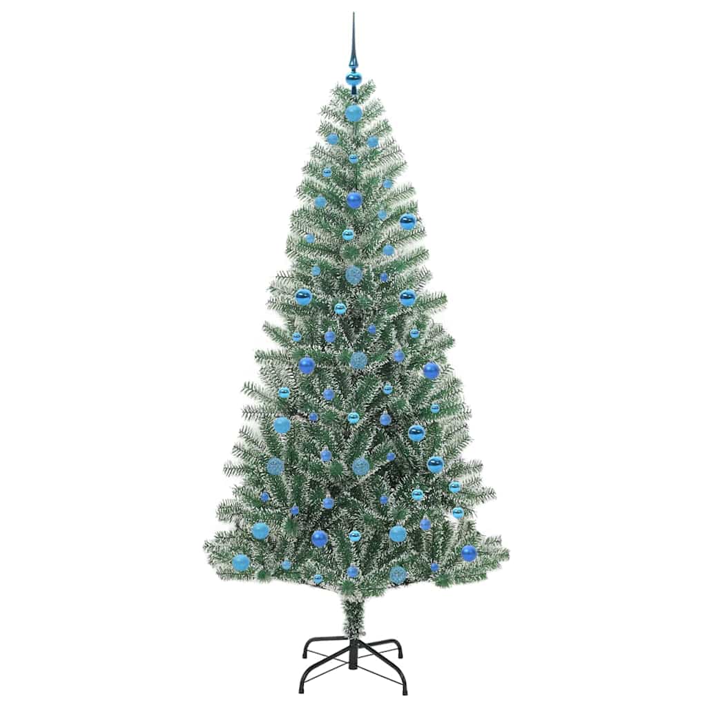Albero di Natale Artificiale Imbiancato con Luci LED 210 cm 3396831