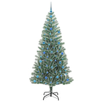 Albero di Natale Artificiale Imbiancato con Luci LED 210 cm 3396831