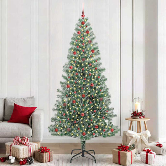 Albero di Natale Artificiale Imbiancato con Luci LED 240 cm 3396833