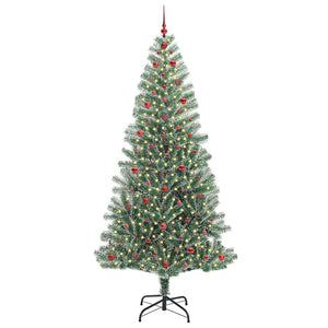 Albero di Natale Artificiale Imbiancato con Luci LED 240 cm 3396833