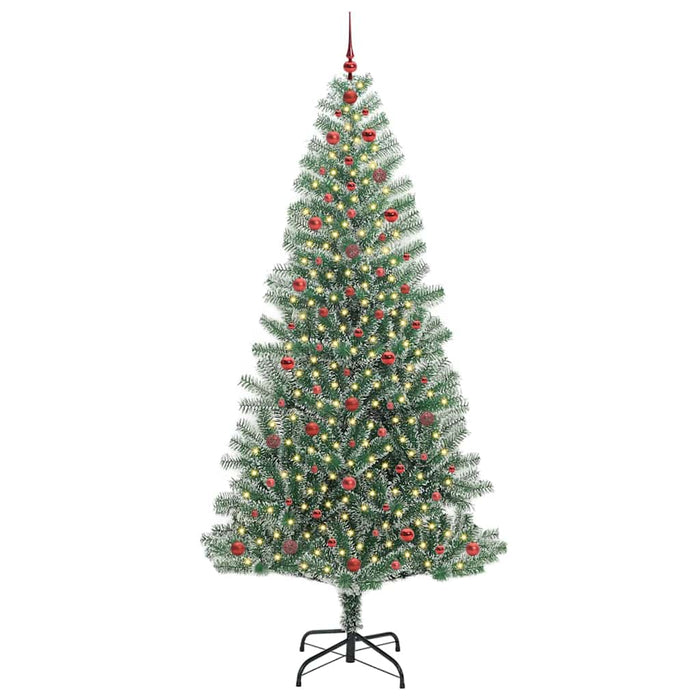 Albero di Natale Artificiale Imbiancato con Luci LED 240 cm 3396833