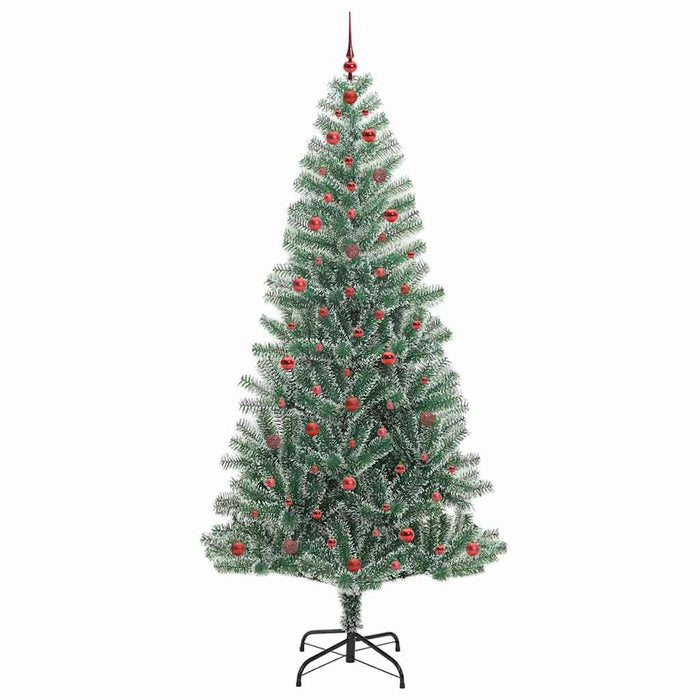 Albero di Natale Artificiale Imbiancato con Luci LED 240 cm 3396833
