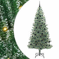 Albero di Natale Artificiale Imbiancato con Luci LED 240 cm 3396834