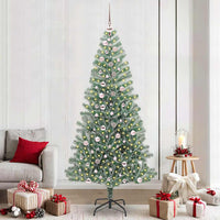 Albero di Natale Artificiale Imbiancato con Luci LED 240 cm 3396835