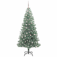 Albero di Natale Artificiale Imbiancato con Luci LED 240 cm 3396835