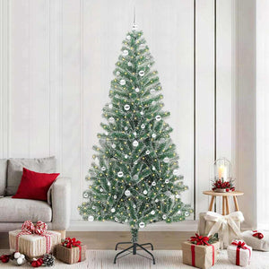 Albero di Natale Artificiale Imbiancato con Luci LED 240 cm 3396838