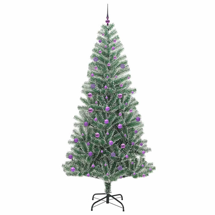 Albero di Natale Artificiale Imbiancato con Luci LED 240 cm 3396839
