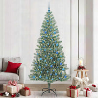 Albero di Natale Artificiale Imbiancato con Luci LED 240 cm 3396840