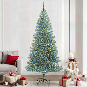 Albero di Natale Artificiale Imbiancato con Luci LED 240 cm 3396840