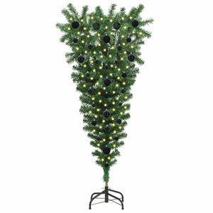 Albero di Natale artificiale pre-illuminato capovolto con set di palline 3396843
