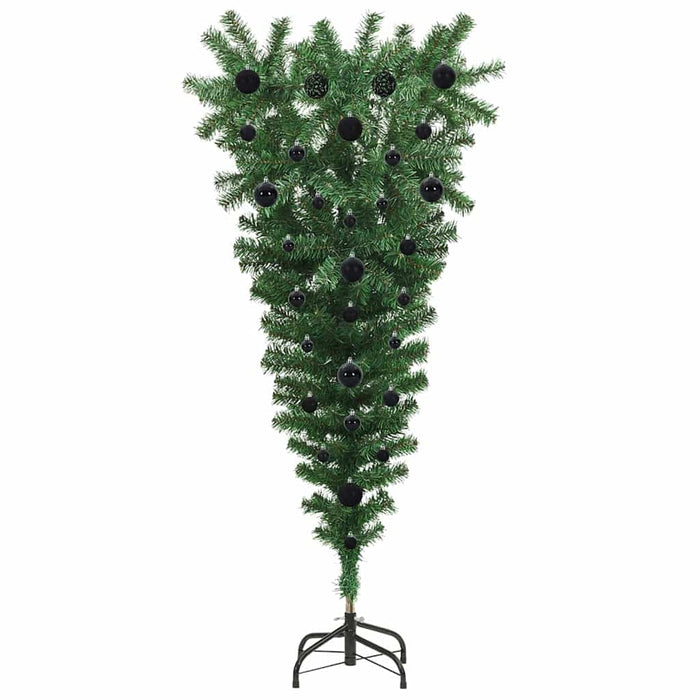 Albero di Natale artificiale pre-illuminato capovolto con set di palline 3396843