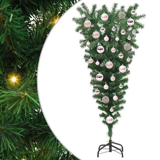 Albero di Natale artificiale preilluminato rovesciato con set di palline 3396844