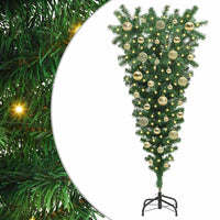 Albero di Natale artificiale preilluminato capovolto con set di palline 3396846