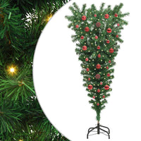Albero di Natale artificiale pre-illuminato rovesciato con set di palline 3396851