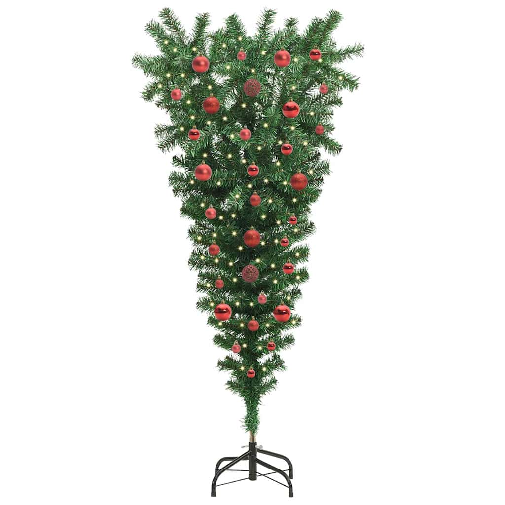 Albero di Natale artificiale pre-illuminato rovesciato con set di palline 3396851