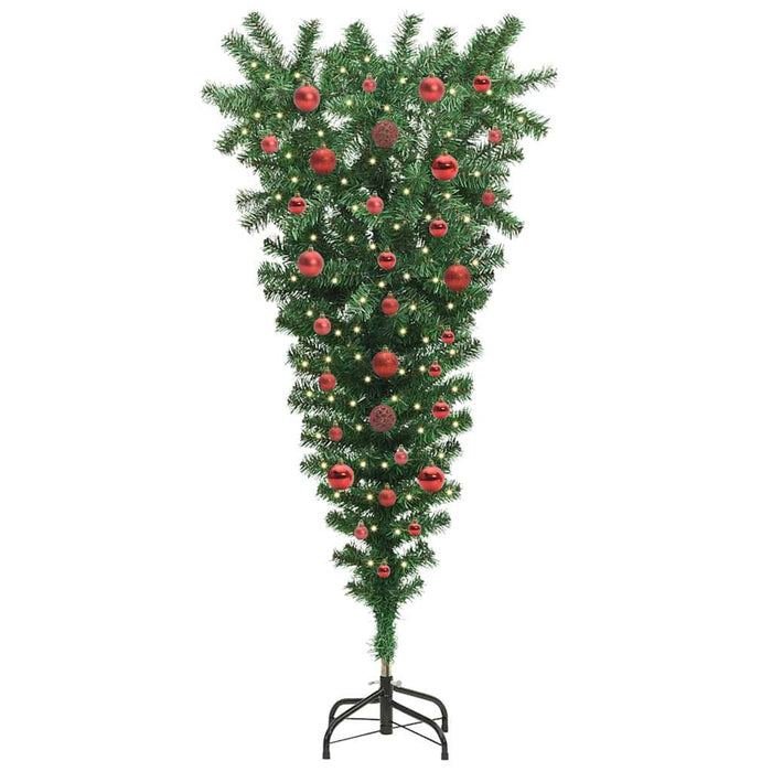 Albero di Natale artificiale pre-illuminato rovesciato con set di palline 3396851