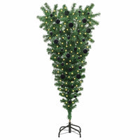 Albero di Natale artificiale pre-illuminato rovesciato con set di palline 3396852