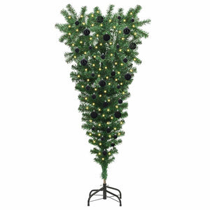 Albero di Natale artificiale pre-illuminato rovesciato con set di palline 3396852