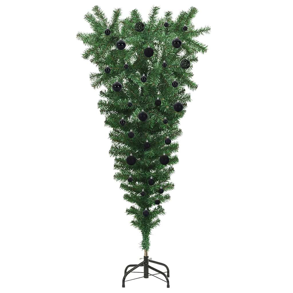 Albero di Natale artificiale pre-illuminato rovesciato con set di palline 3396852
