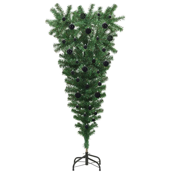 Albero di Natale artificiale pre-illuminato rovesciato con set di palline 3396852