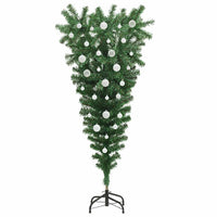 Albero di Natale artificiale pre-illuminato rovesciato con set di palline 3396854