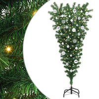 Albero di Natale artificiale preilluminato capovolto con set di palline 3396856