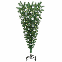 Albero di Natale artificiale preilluminato capovolto con set di palline 3396856