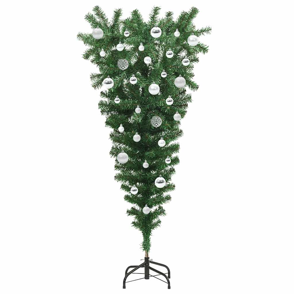 Albero di Natale artificiale preilluminato capovolto con set di palline 3396856