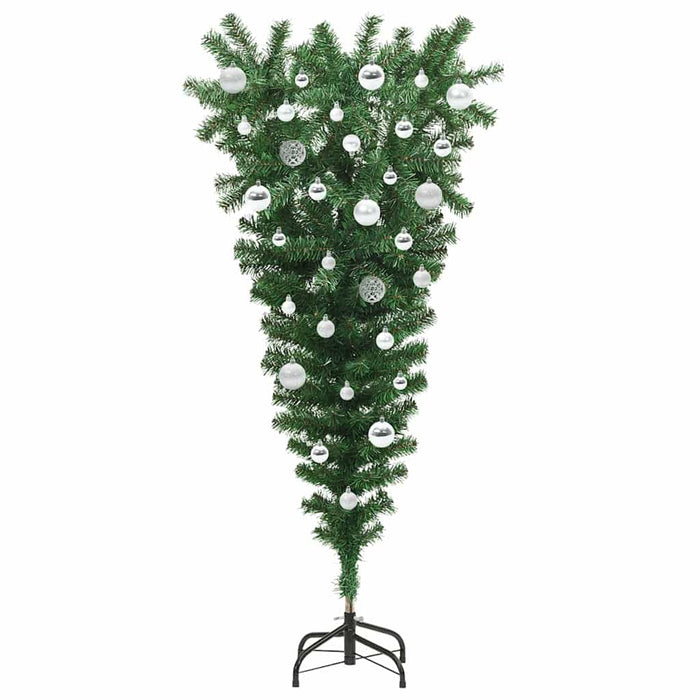 Albero di Natale artificiale preilluminato capovolto con set di palline 3396856