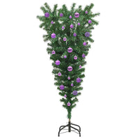 Albero di Natale artificiale preilluminato capovolto con set di palline 3396857