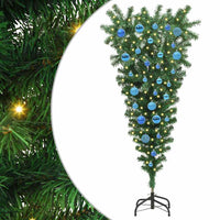 Albero di Natale artificiale pre-illuminato rovesciato con set di palline 3396858