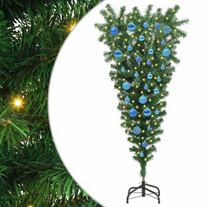 Albero di Natale artificiale pre-illuminato rovesciato con set di palline 3396858