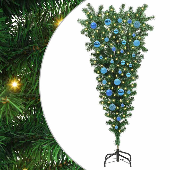 Albero di Natale artificiale pre-illuminato rovesciato con set di palline 3396858