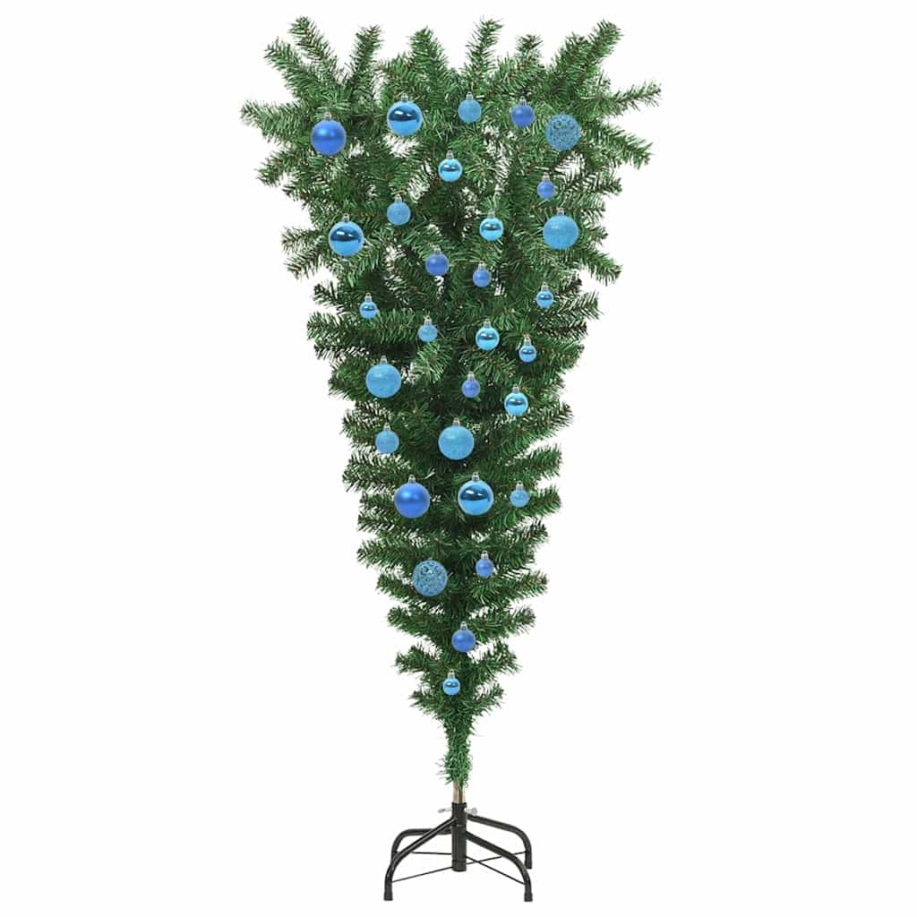 Albero di Natale artificiale pre-illuminato rovesciato con set di palline 3396858