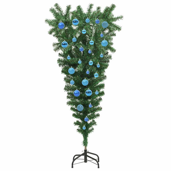 Albero di Natale artificiale pre-illuminato rovesciato con set di palline 3396858